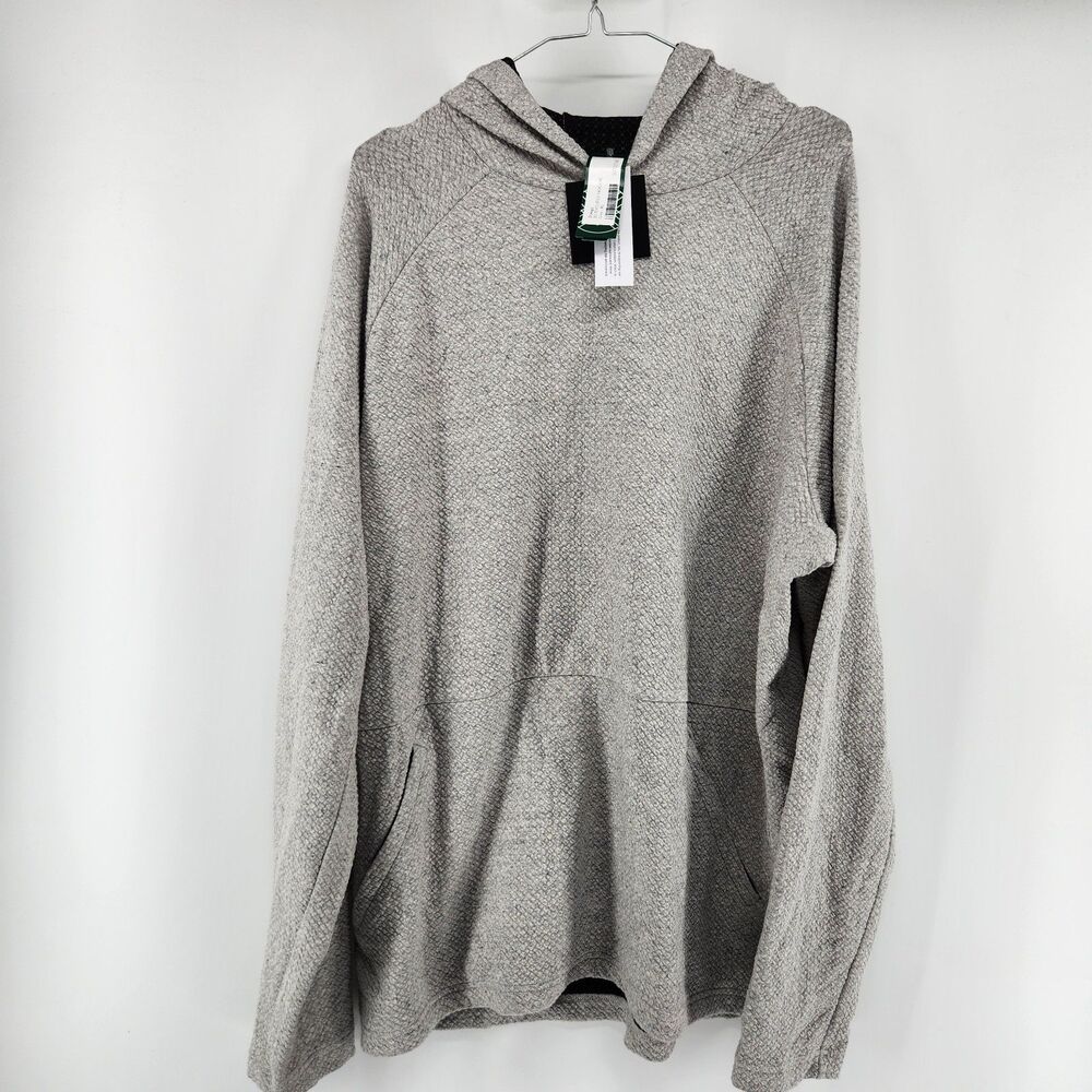 01.Algo Men's XL Grey 3D Textured Hoodie NWT Cotton Blend Outdoors
